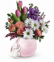 Send a Hug Bunny Love Bouquet Cottage Florist Lakeland Fl 33813 Premium Flowers lakeland